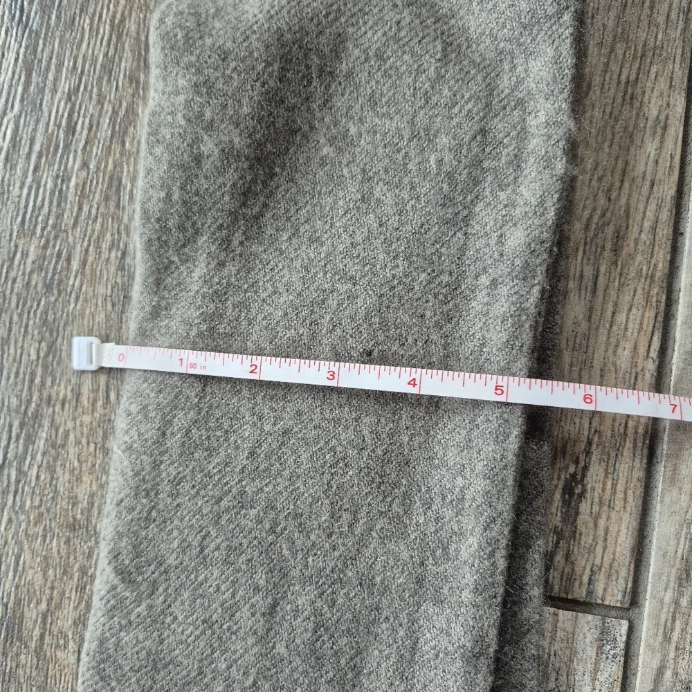 Vintage Weber & Heilbroner Grey Wool Scarf Faux Fur Collar The Chesterfield